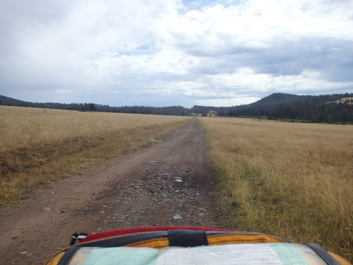 GDMBR: We're now riding National Forest public access roads across private property.